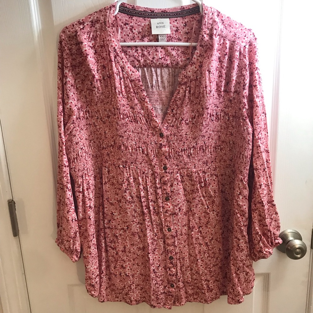 Knox Rose Pink Floral Top